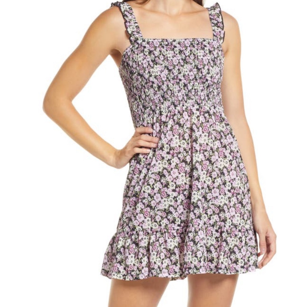 Topshop floral smock mini‎ sundress